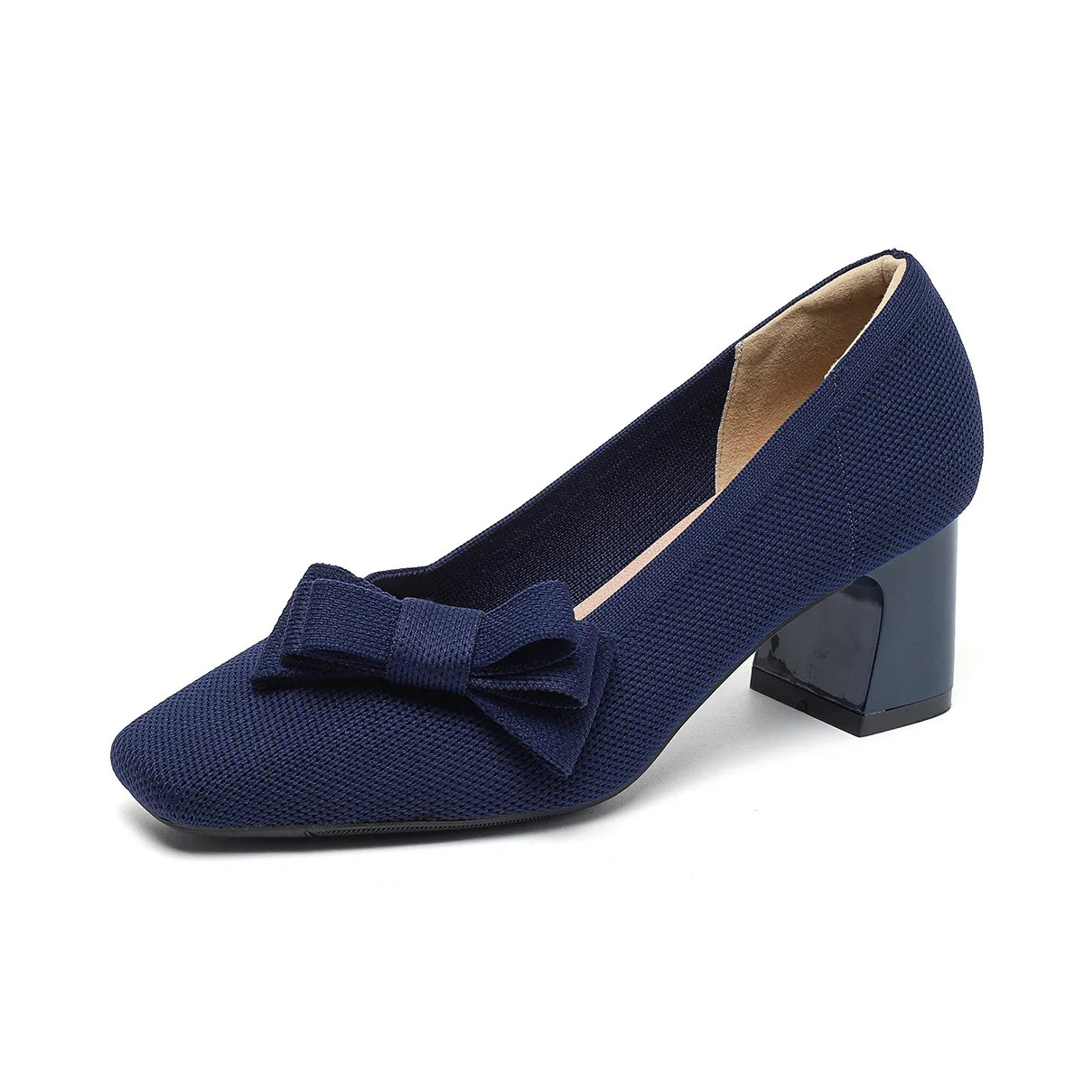 Amélia Violet - Sapato de Salto Médio com Laço Elegante