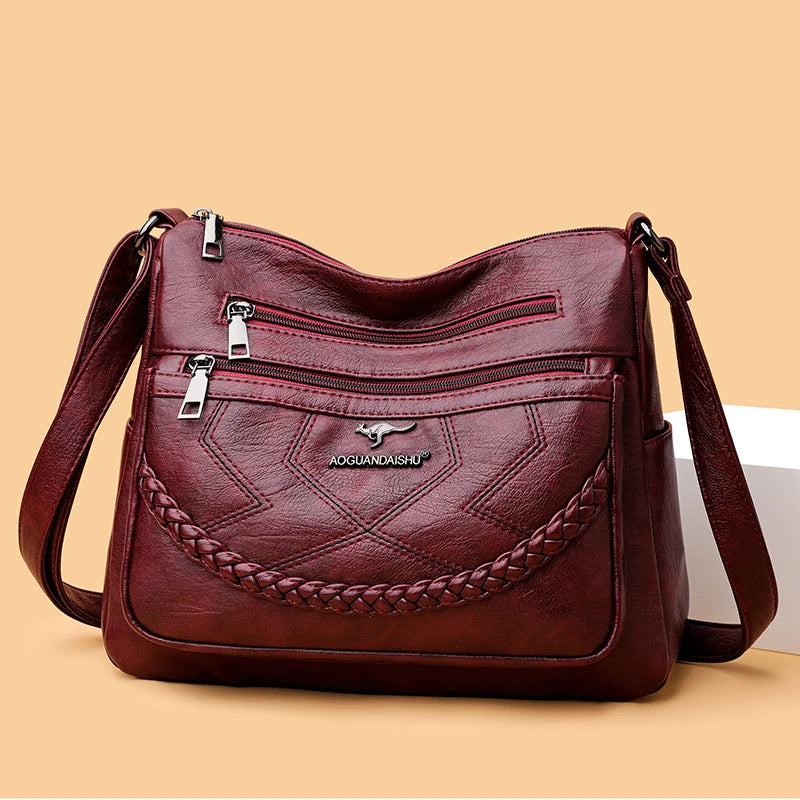 Sac « Vera Soft » – Sac multipoches pour femme en cuir végan luxueux