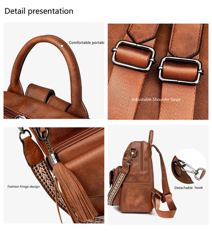 Sac à dos « Duo Fringe » – Style et polyvalence pour les voyages et le quotidien