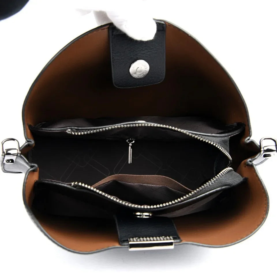 Sac à main élégant à trois compartiments pour femme