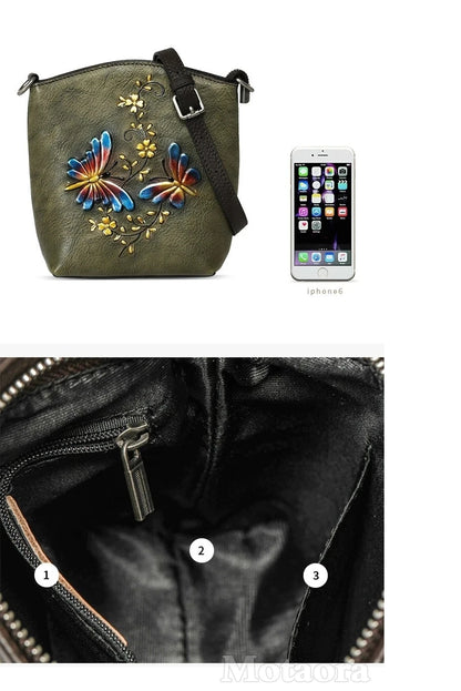 Mala Phone Aurora Vintage – Em Couro Genuíno Premium