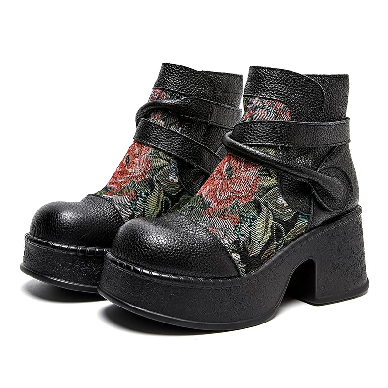 Bottes de moto pour femmes GKTINOO en cuir véritable avec fermeture éclair