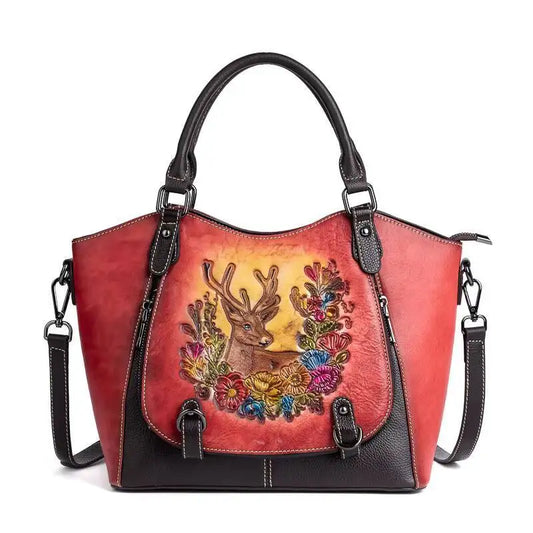 Mala Tote Vitória Vintage – Em Couro Genuíno Premium