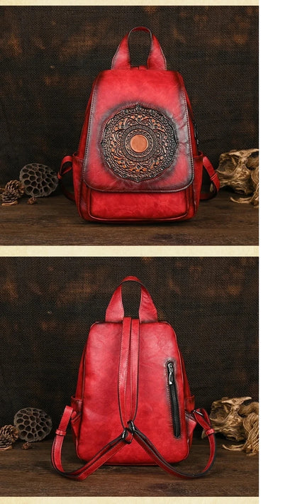 Sac à dos géométrique vintage Laura – Design élégant et de haute qualité