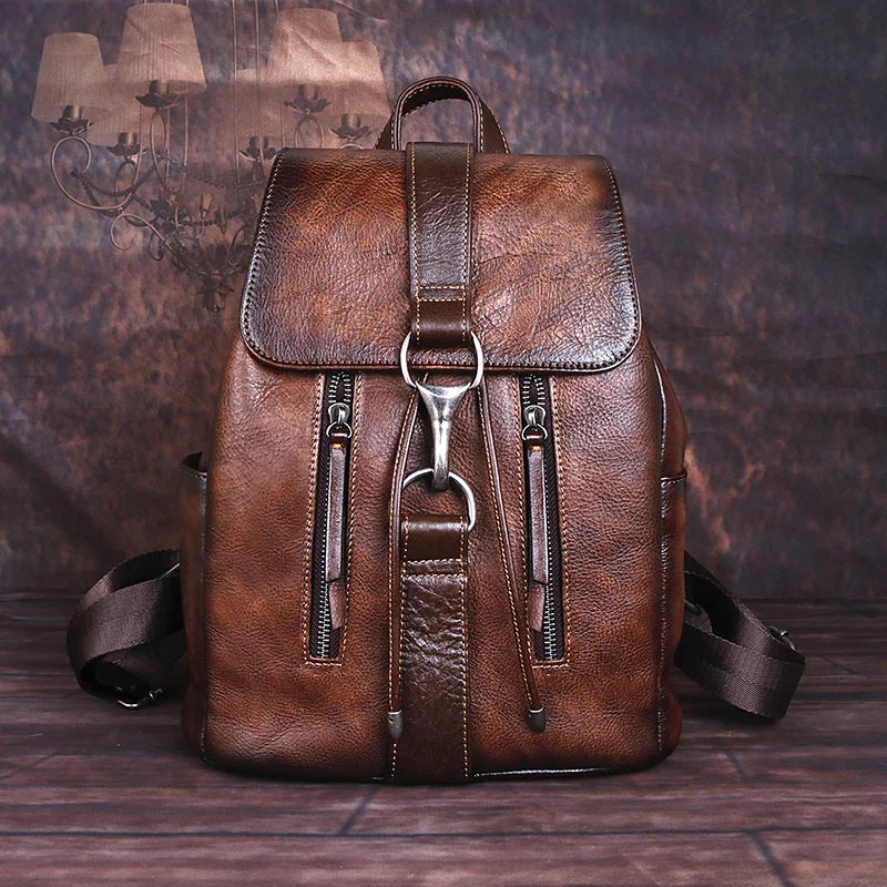 Mochila Nordica Vintage – Em Couro Genuíno