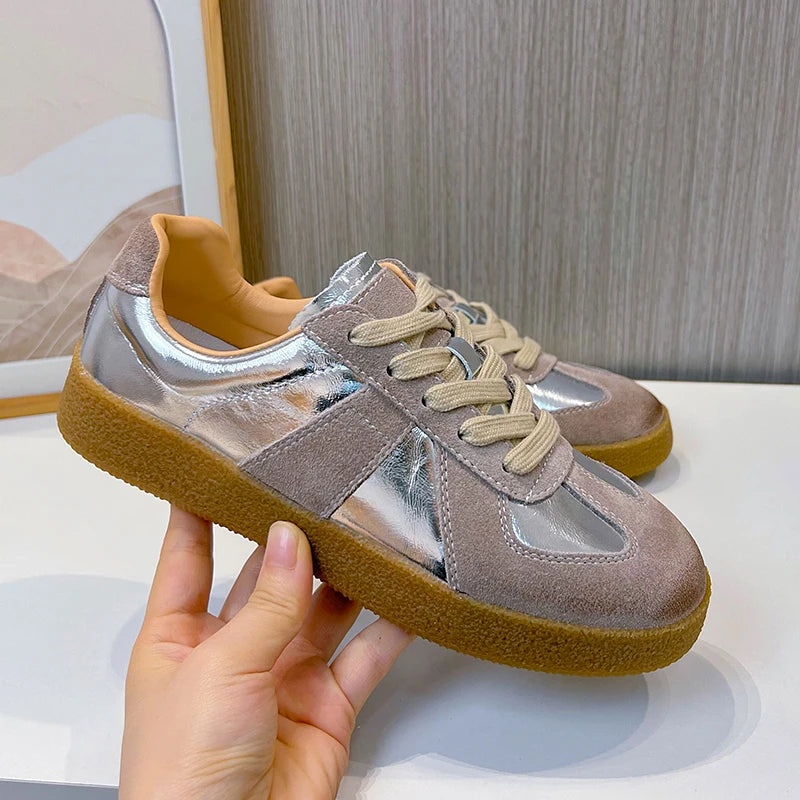 Elnatiana Daux - Chaussures de tennis en cuir véritable