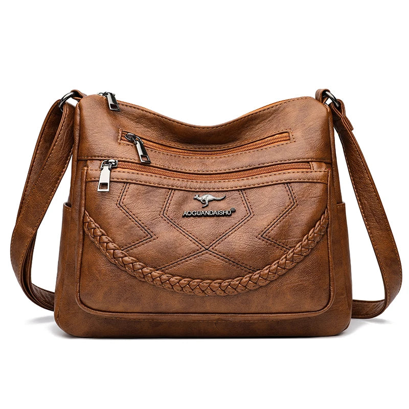 Sac « Vera Soft » – Sac multipoches pour femme en cuir végan luxueux