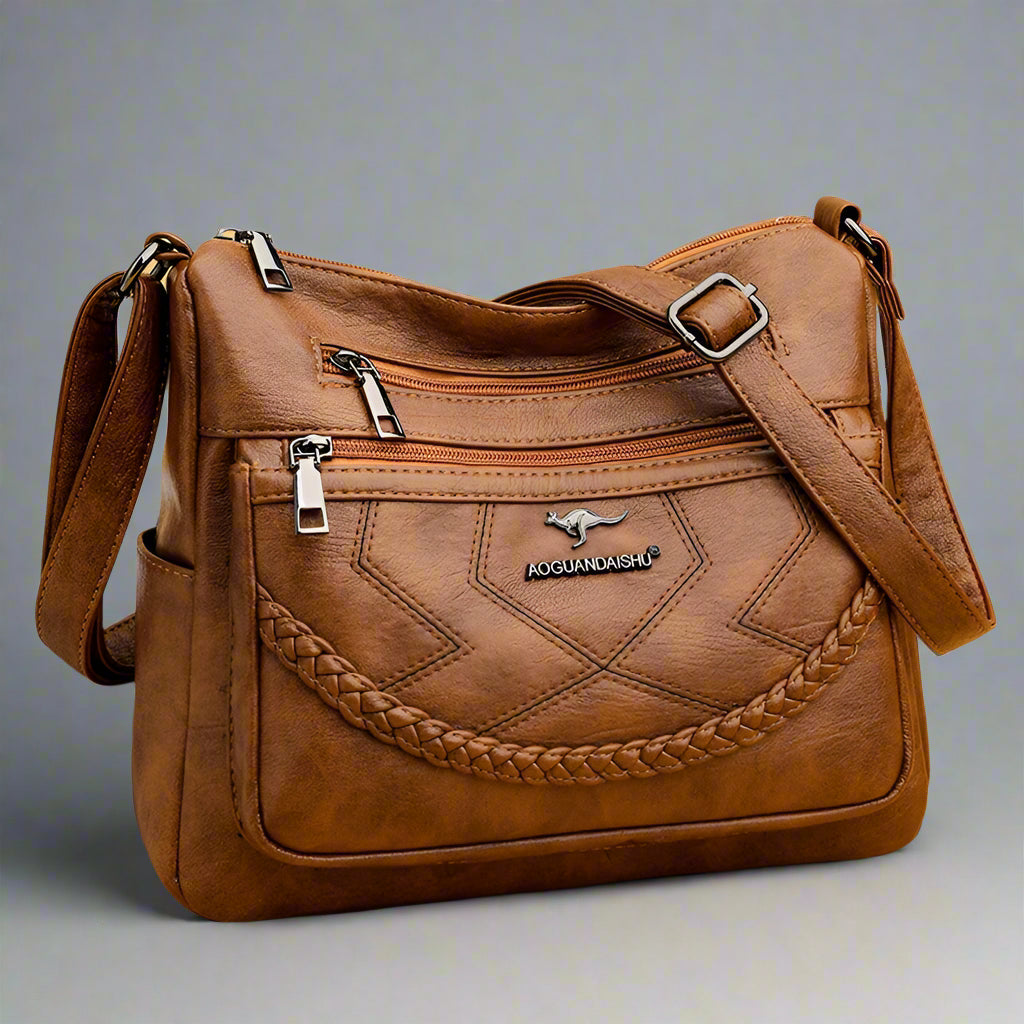 Sac « Vera Soft » – Sac multipoches pour femme en cuir végan luxueux