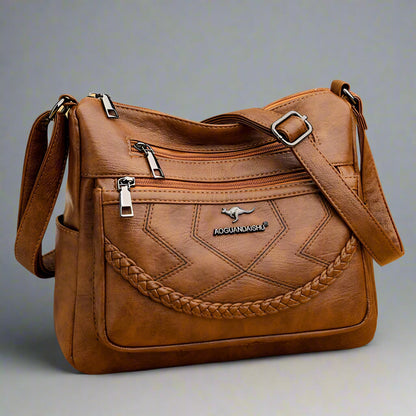 Sac « Vera Soft » – Sac multipoches pour femme en cuir végan luxueux