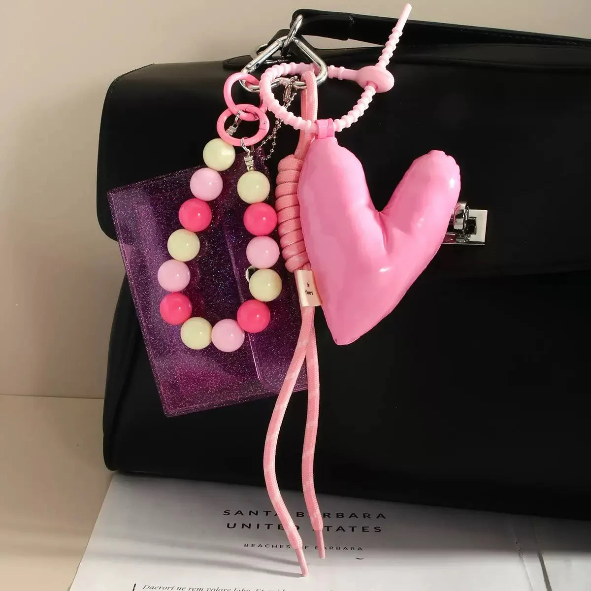 Nouveau produit : pendentif croissant en forme de caneton rôti d'été, accessoire pour sac à dos en forme de cœur, porte-clés