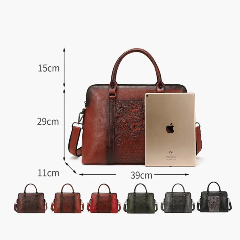 Mala Executiva Helena Vintage – Em Couro Natural Premium