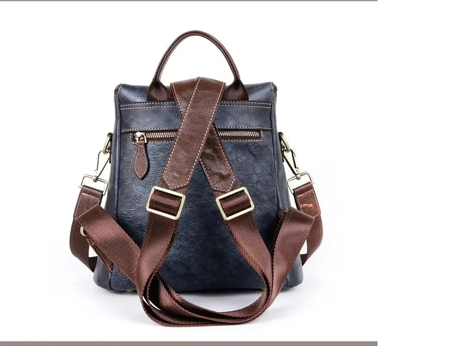 Sac à dos Matilde Vintage à motif floral – Fabriqué en cuir véritable de première qualité 