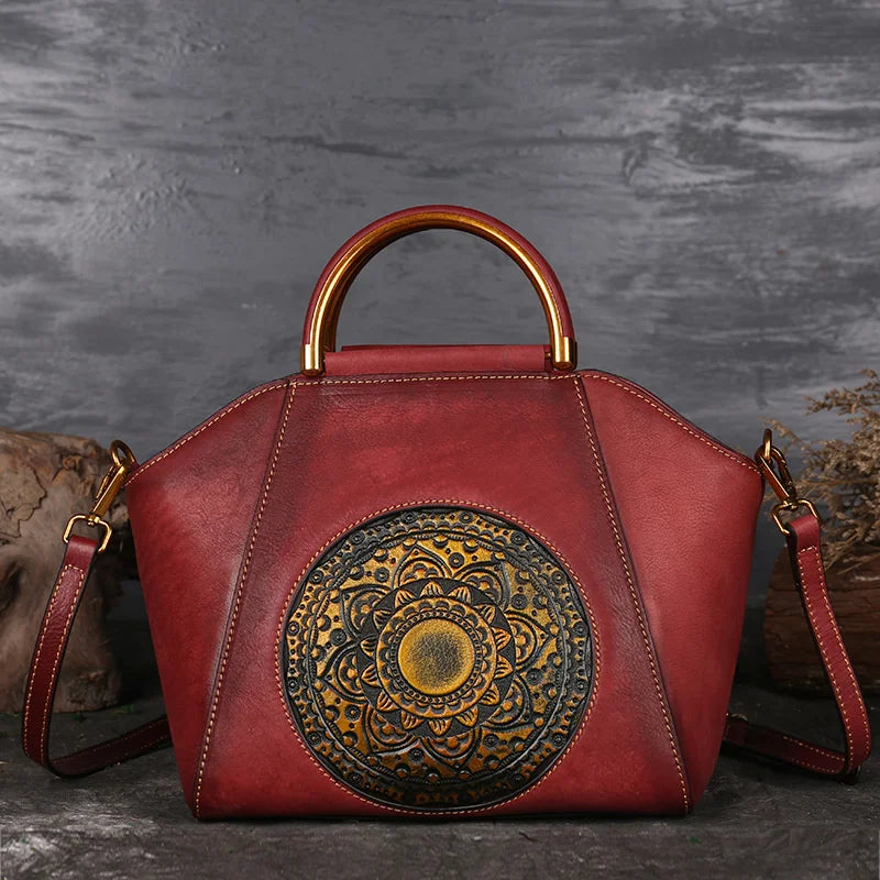 Mala Shell Íris Vintage – Em Couro Curtido Vegetal Premium