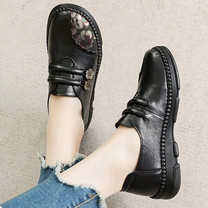 Mocassins en cuir véritable pour femmes GKTINOO, confortables et décontractés