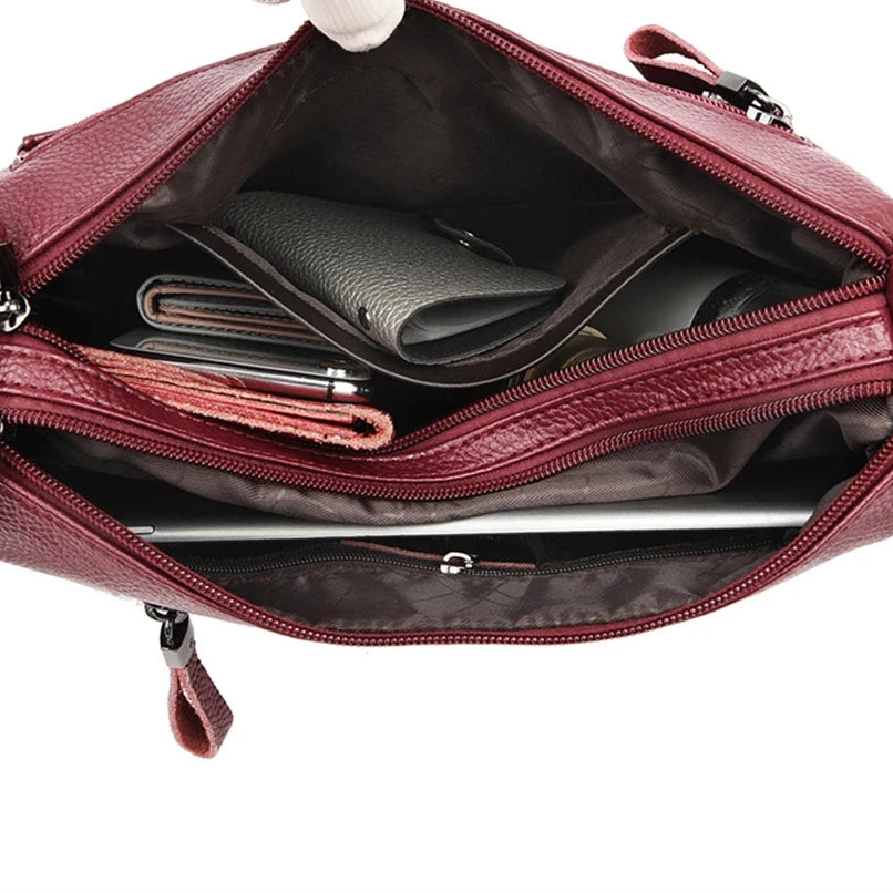 Sac « Nappa Lux » – Cuir végan imperméable au style décontracté haut de gamme