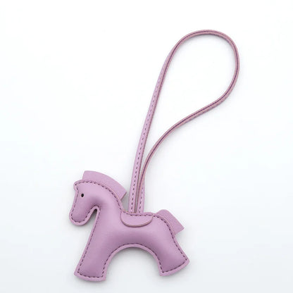 Porte-clés cheval en cuir PU pour femme, tendance, multicolore, en forme de cheval, accessoire pour clés de voiture ou sac à main, bijou cadeau
