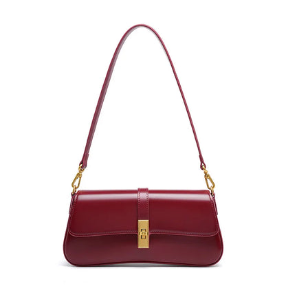 Bolsa Baguete "Clássica Lux Couro Genuíno"