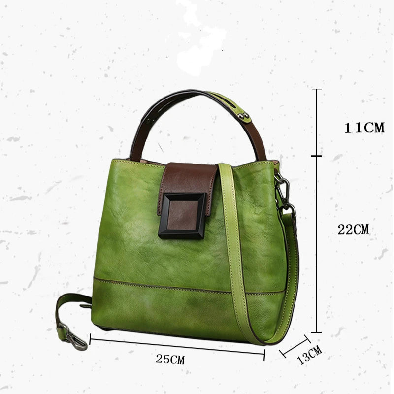 Sac seau Helena Vintage – Fabriqué en cuir véritable de première qualité