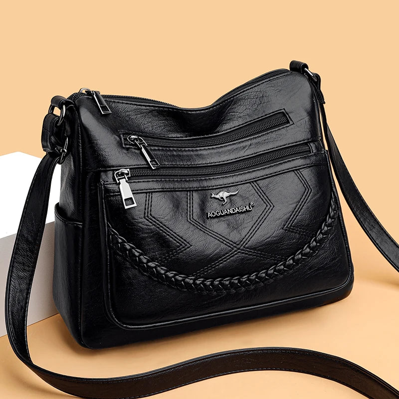 Sac « Vera Soft » – Sac multipoches pour femme en cuir végan luxueux