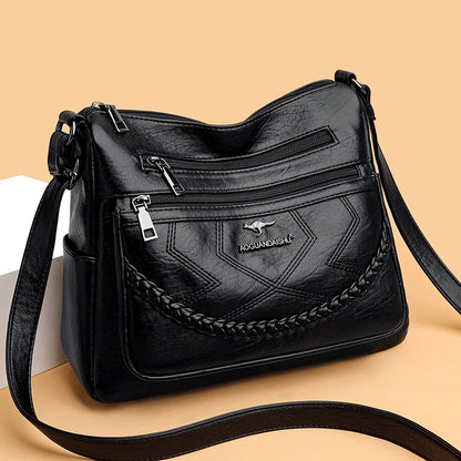 Sac « Vera Soft » – Sac multipoches pour femme en cuir végan luxueux