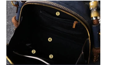 Sac coquillage oriental vintage Mei – Fabriqué en cuir véritable de qualité supérieure