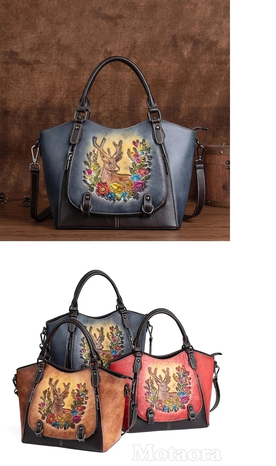Mala Tote Vitória Vintage – Em Couro Genuíno Premium