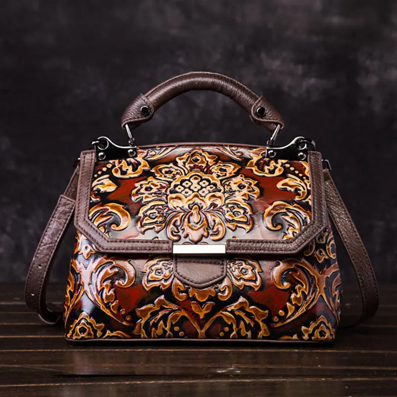 Mala Flap Aurora Vintage – Em Couro Genuíno Premium