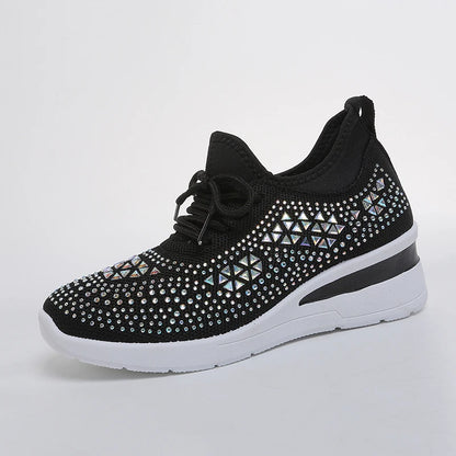 Lumière – Sapatos de Mulher com Cristais e Sola Elevada