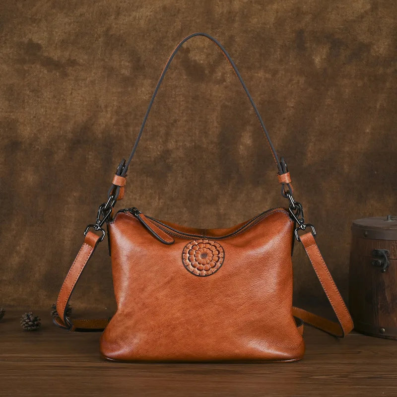 Sac Siena Vintage – En cuir véritable, compact 