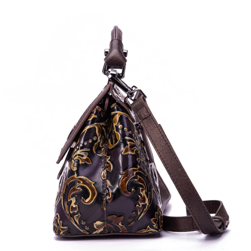 Mala Flap Aurora Vintage – Em Couro Genuíno Premium