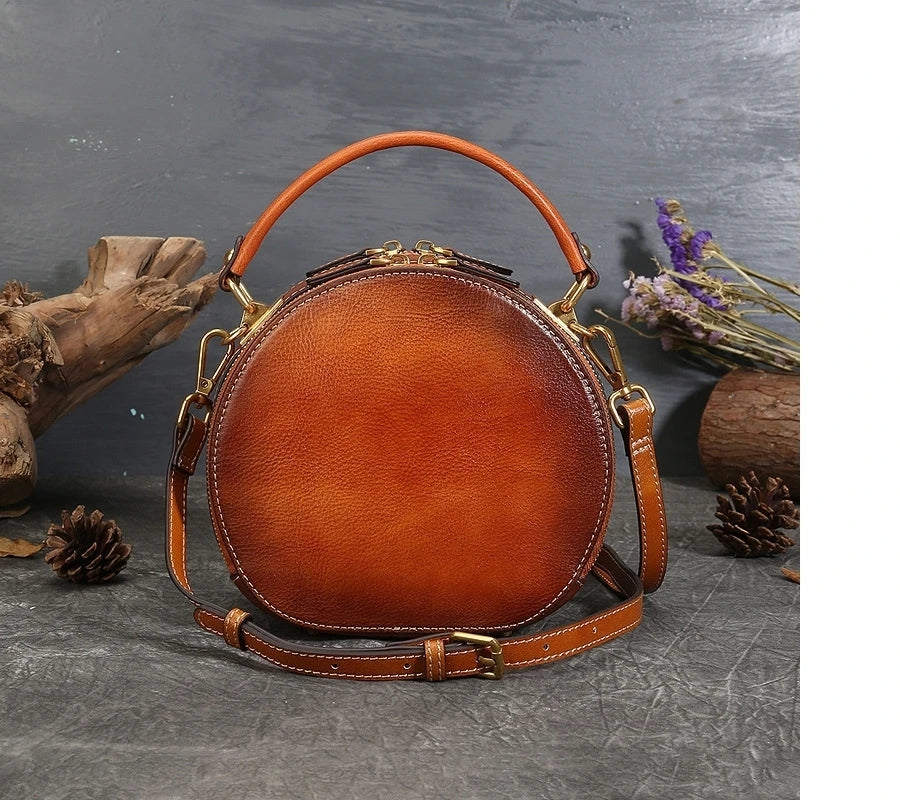 Sac Luna Floral Vintage – Fabriqué en cuir véritable de qualité supérieure 