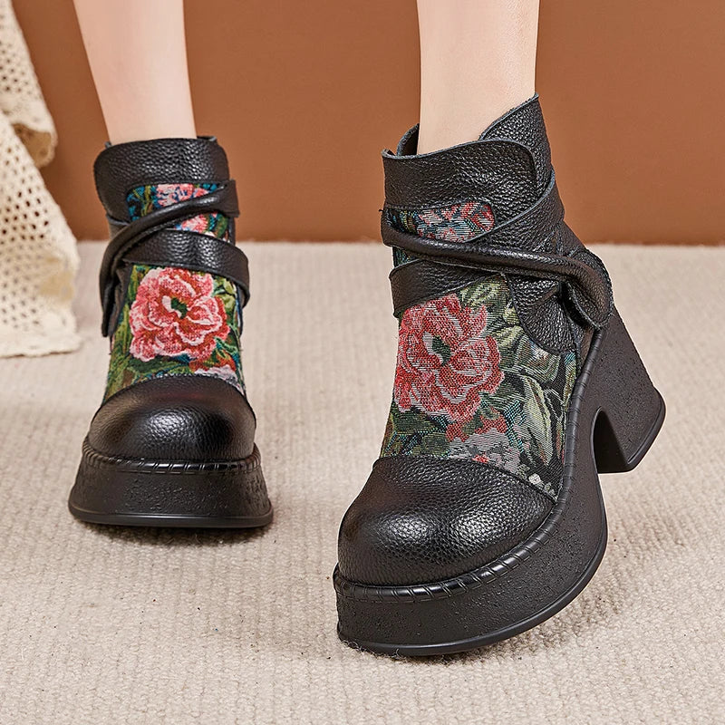 Bottes de moto pour femmes GKTINOO en cuir véritable avec fermeture éclair
