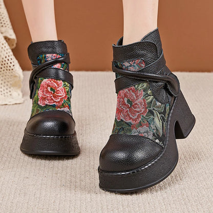 Bottes de moto pour femmes GKTINOO en cuir véritable avec fermeture éclair