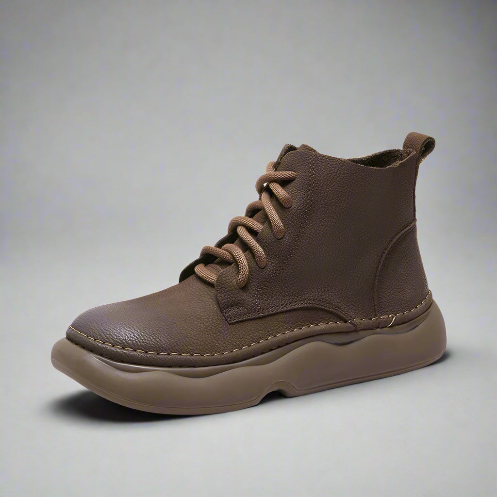 Bottes authentiques pour femmes avec semelle épaisse et bout large