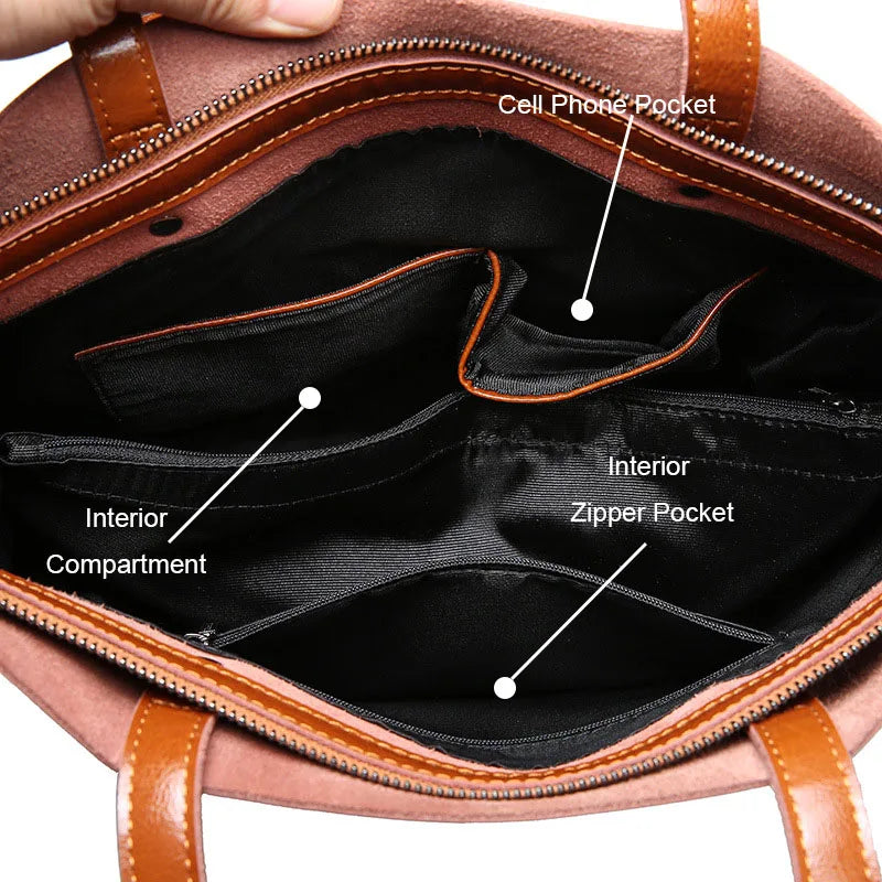 Sac Farielle vintage – Sac bandoulière en cuir véritable
