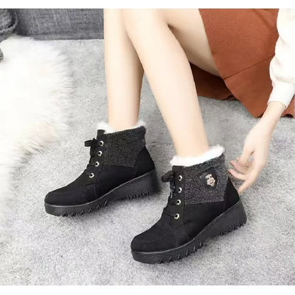 Terenne - Bottes rétro pour femmes avec doublure en laine