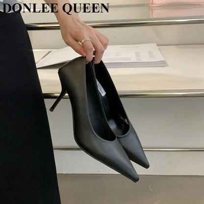 Sapatos de Salto Elegantes com Biqueira Fina – Sofisticação Intemporal