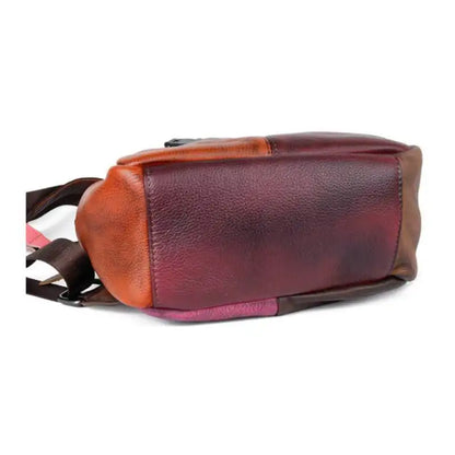 Sac à dos Diana Vintage Patchwork – Fabriqué en cuir véritable de première qualité