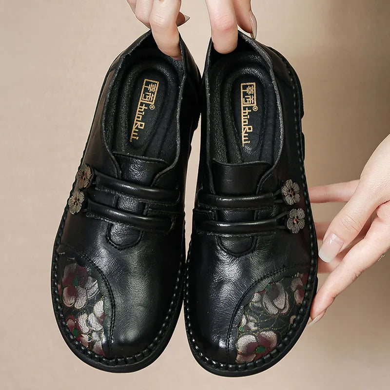 Mocassins en cuir véritable pour femmes GKTINOO, confortables et décontractés