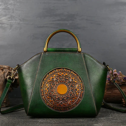 Mala Shell Íris Vintage – Em Couro Curtido Vegetal Premium