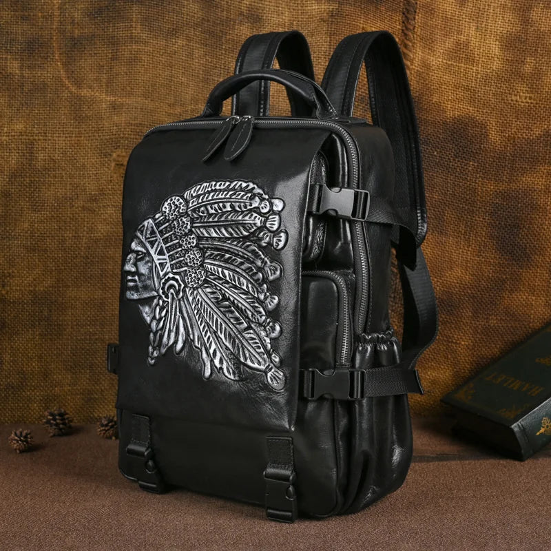 Sac à dos vintage Aurora haut de gamme – Fabriqué en cuir véritable de haute qualité