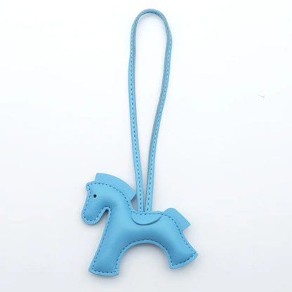 Porte-clés cheval en cuir PU pour femme, tendance, multicolore, en forme de cheval, accessoire pour clés de voiture ou sac à main, bijou cadeau