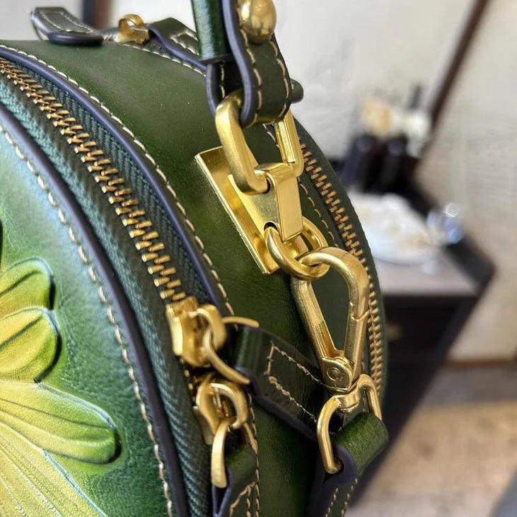 Sac Luna Floral Vintage – Fabriqué en cuir véritable de qualité supérieure 
