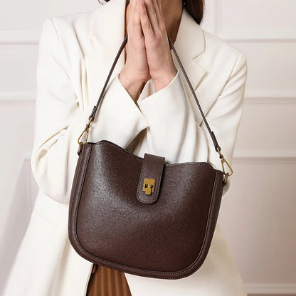 Schultertasche aus echtem weichem Premium-Leder