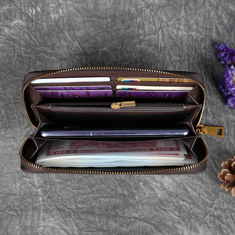 Portefeuille Aurora Vintage – Fabriqué en cuir véritable de haute qualité 