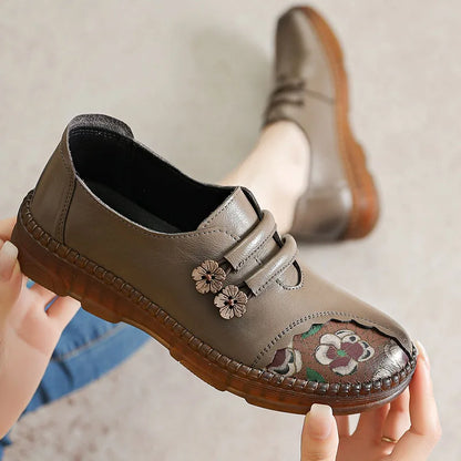 Mocassins en cuir véritable pour femmes GKTINOO, confortables et décontractés
