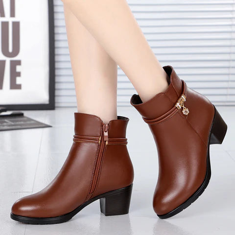 Bottes en cuir véritable ultra confortables