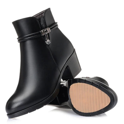 Bottes en cuir véritable ultra confortables