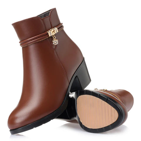 Bottes en cuir véritable ultra confortables