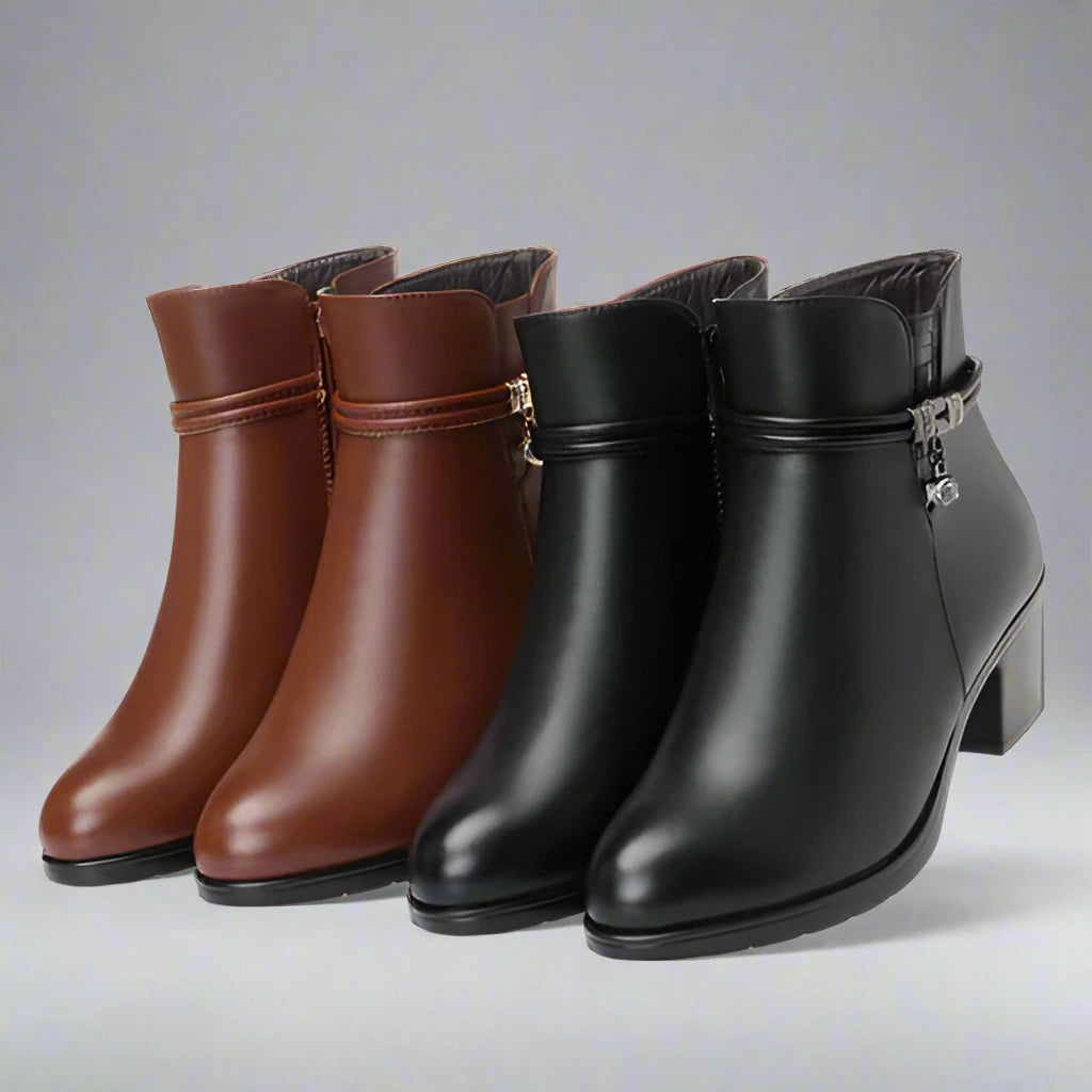 Bottes en cuir véritable ultra confortables
